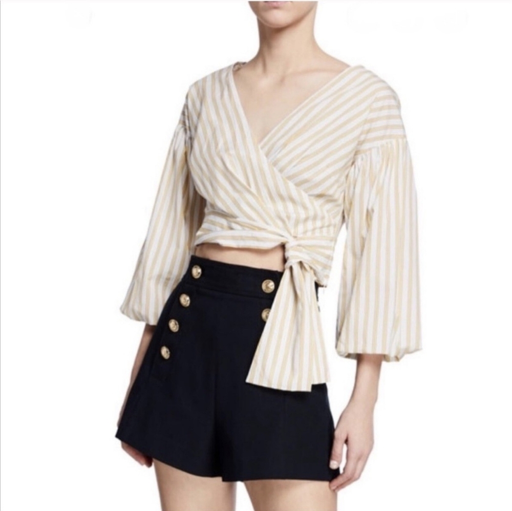 Derek Lam 10 Crosby Stripe Blouse, Sz.6